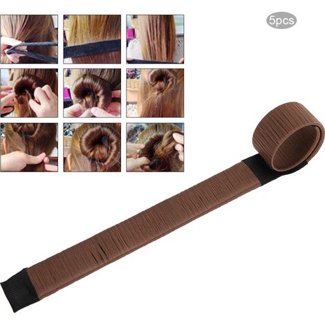5 bandes formantes en forme de donut pour cheveux, outils de coiffure tendance française (1/5)