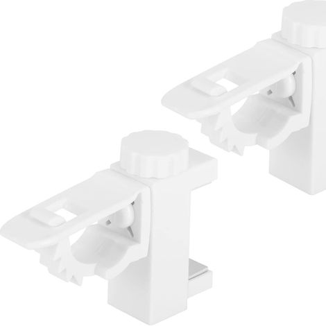Support de tringle à rideaux réglable avec 4 barres télescopiques et clips de fixation sans clous pour rideaux de porte et porte-serviettes (1/5)