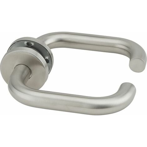 Paire de béquilles inox 304 pour porte – Carré 7mm – Vis de fixation invisibles – Épaisseur jusqu'à 45mm (1/2)