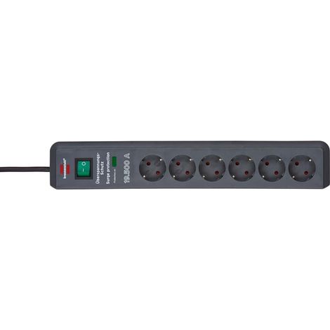 Brennenstuhl 1159540366 Multipresa con protezione da sovratensioni 6 scomparti Antracite Schuko 1 pz. (1/5)