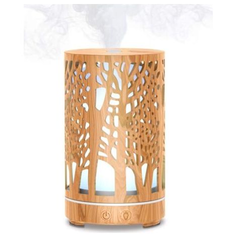Diffuseur d'huile essentielle, diffuseur d'aromathérapie, diffuseur d'humidificateur à brume fraîche à arôme ultrasonique de grande capacité avec mode de brume réglable, arrêt automatique (1/4)