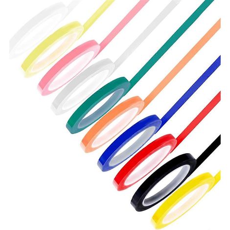 10 rouleaux de ruban adhésif pour autoclave, 0,24 pouce x 216,5 pouces, 10 couleurs (1/5)