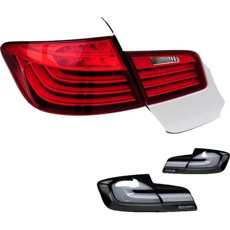 Fanale posteriore a LED per BMW F10, indicatori di direzione dinamici, luce freno a LED rossa (1/2)