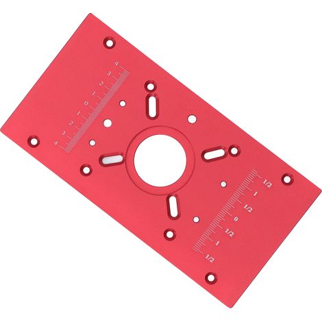Plaque d'insertion pour table de défonceuse, système de levage en alliage d'aluminium, accessoire de base pour le travail du bois, rouge