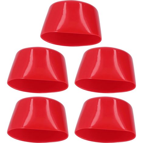 Lot de 5 capuchons à vis de 60 mm de diamètre, flexibles, ignifugés et résistants à la corrosion, avec protection pour filetage en PVC. (1/5)