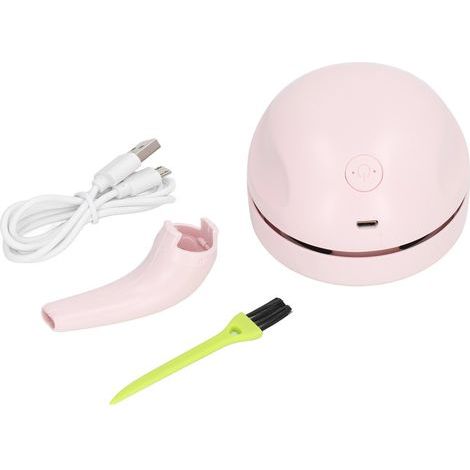 Aspirateur de Bureau Portable Mini USB Rose pour Clavier et Bureau - Nettoyeur de Poussière Compact (1/5)