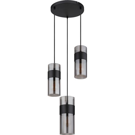 Globo - suspension - Scarfina - noir - verre verre fumé - Ø 34cm (1/4)