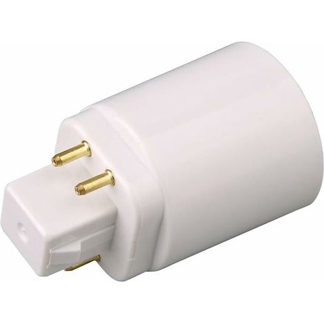 UlisemGX24Q LED-Lampenadapter auf E27 4-polige Fassung (2 Stück) (1/4)