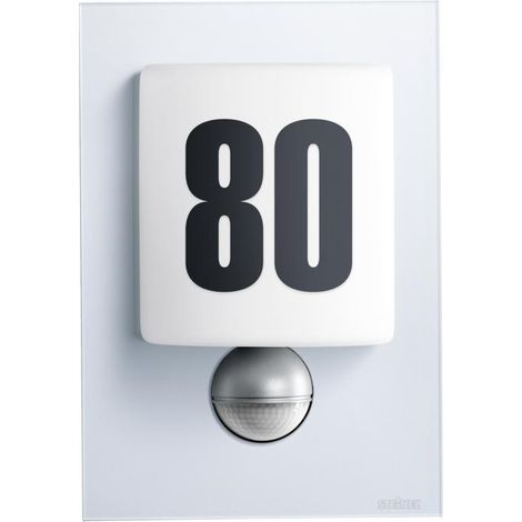AUSSENLEUCHTE L680 GLASBLENDE SILBER INFRAROT-SENSOR 8W LED-SYSTEM 50.000H IP44 SCHUTZKLASSE II DÄMMERUNGSEINSTELLU