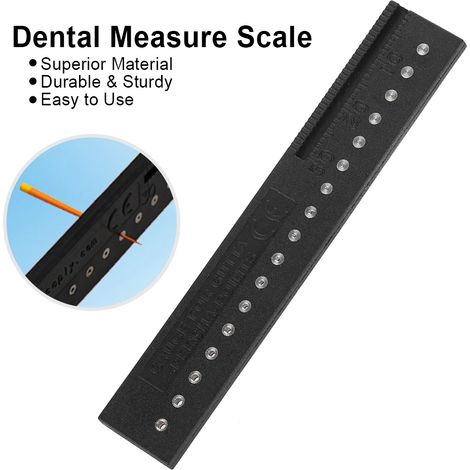 Puntas de gutapercha, escala de medición, regla para medir conductos radiculares, instrumental dental (1/5)