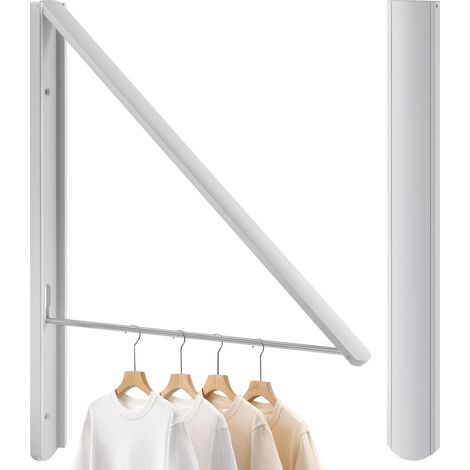 Crochet mural pliable pour vêtements, aérateur de linge, crochet mural et extérieur, porte-manteau, porte-manteau pour coins, balcon, salle de bain (bleu argenté) (1/5)
