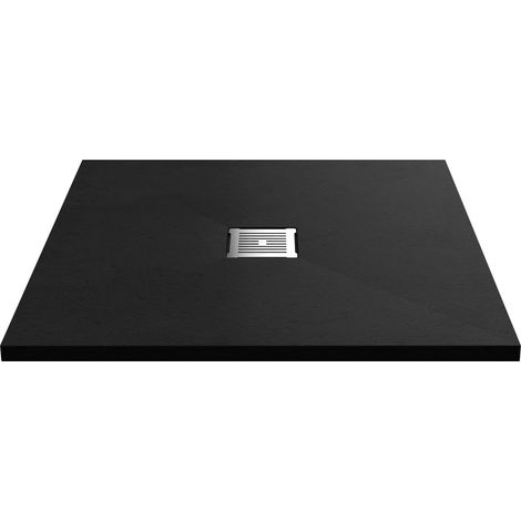 900mm Premium Slimline Square Shower Tray - Slate Black (1/5)