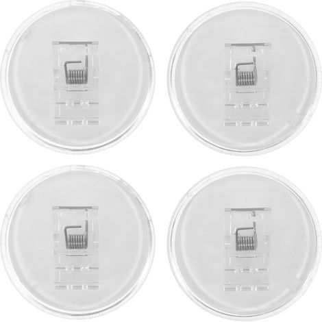 DECHOUS Lot de 4 pinces à rideau de douche avec grand disque en plastique imperméable et pince antidérapante pour mur de salle de bain (1/5)