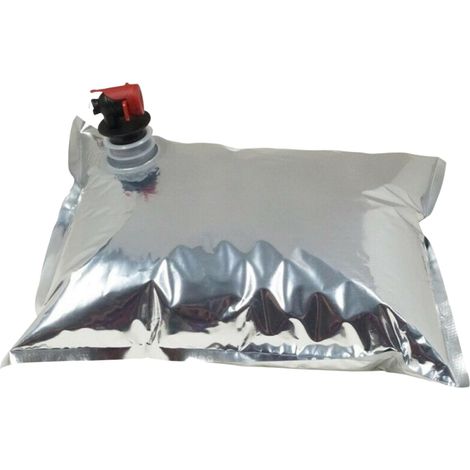 Lot de 5 sacs distributeurs de liquide, sacs de rechange pour sac de vin, sacs de distribution de vin portables pour sac dans une boîte de boissons avec robinet papillon, 5 L (1/5)