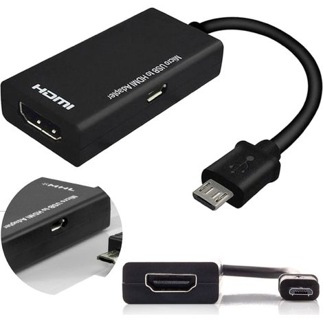 Convertidor de micro USB de 5 pines a HDMI MHL (1/5)