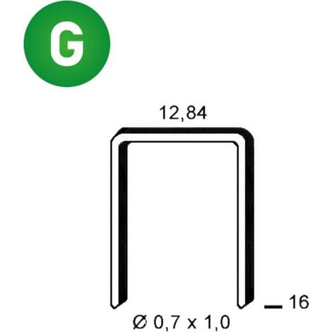10 000 Agrafes Galvanisées A-16 - 12.84x16x0.7x1 mm - D-Work