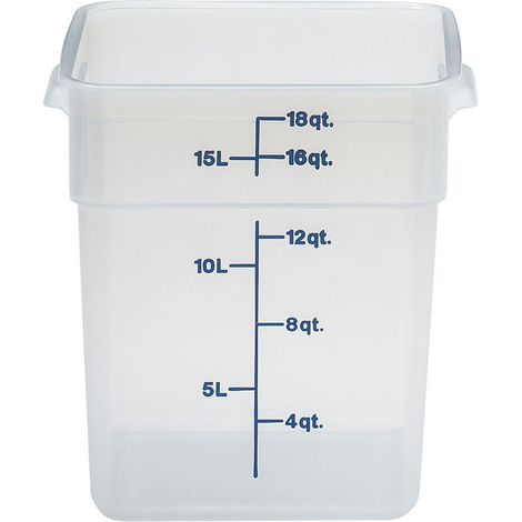 Boîte à provisions carrée Camsquare - 25.6x31x32 cm - Translucide - Lot de 6 - Cambro