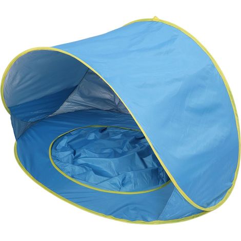 Tente de plage portable - avec protection solaire et pataugeoire intégrée pour bébé, facile à installer (1/4)
