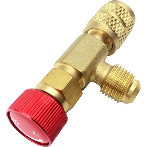1 Adaptateur R410 5/16 Pouces. Vanne Régulation Laiton. Soupape Sécurité Climatisation. Réparation Maintenance (1/5)