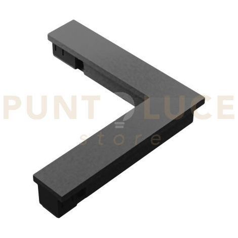 GBIC31 CONNETTORE ANGOLARE ELETTRICO A 90° BINARIO 48V INCASSO-SUPERFICIE NERO SATINATO
