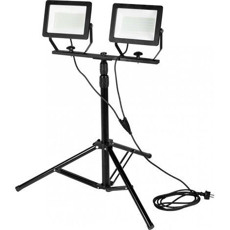 Proiettore doppio NEO TOOLS 2x100W 17.000 lm su cavalletto 1,8 m Nero 6500K (1/5)