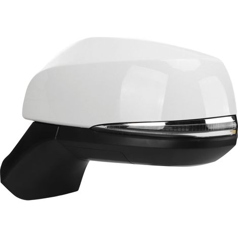 Rétroviseur extérieur gauche chauffant blanc pur avec clignotant et surveillance des angles morts, compatible avec RAV4 XA50 2019-2022 (1/5)