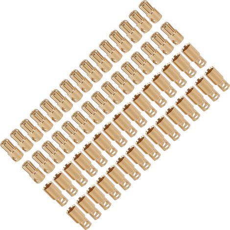 Lot de 30 connecteurs banane mâle femelle, fiches douilles dorées, pour batterie RC, bricolage industriel (1/5)