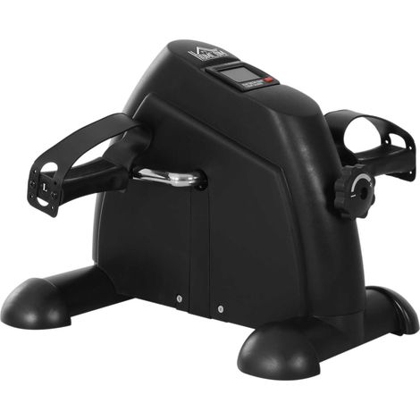 Minibicicleta Estática Pedalier Metal 2 en 1 Brazos Piernas Resistencia Ajustable Pantalla LCD 35x40x31cm