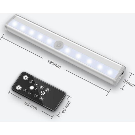 Set di 3 luci LED wireless con telecomando per camere da letto, armadi e vetrine - Installazione semplice - Luce bianca - ALTRO (1/3)