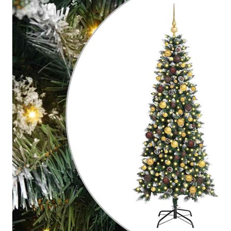 Árbol de Navidad artificial Verde 180 cm PVC, Plástico y Acero vidaXL (1/5)