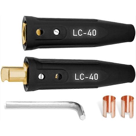 LC40-Kabelstecker-Set, inklusive schwarzer Stecker und Buchsen (1/5)