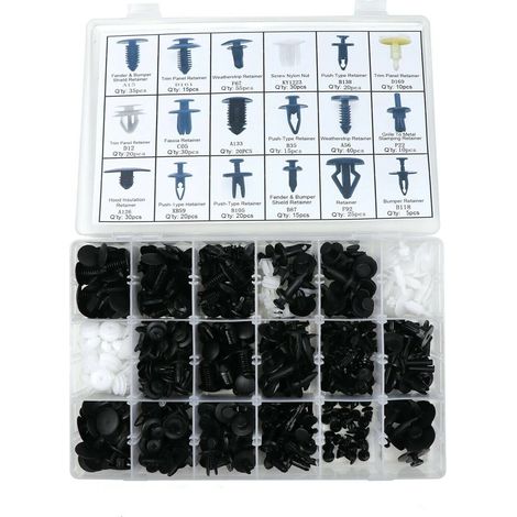 415 PZ PLASTICA TRIM CLIP RIVETTI CLIP KIT Fermi di Spinta Auto paraurti porta (1/3)