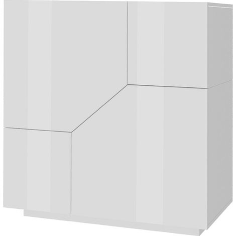 Credenza 2 Ante 79,5x43x86 cm Alien Bianco Lucido (1/5)