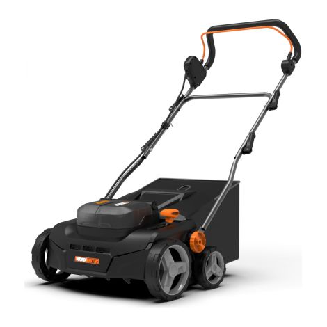 Aérateur de pelouse sans fil Worx WG855E.9 40 V 2 en 1, sans balais, largeur 36 cm, pour l'entretien de la pelouse sans piles (1/2)