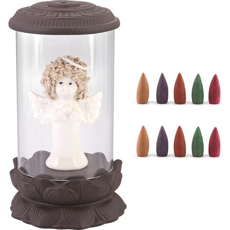 Brûleur d'Encens Rétrograde en Forme d'Ange Décoratif pour Maison et Bureau (1/5)