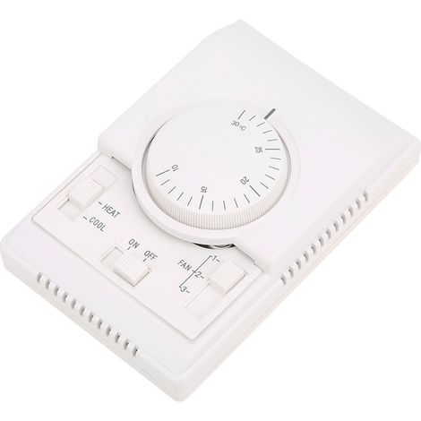 Mechanischer Temperaturregler für die Aufputzmontage, Klimaanlagenthermostat 10-30℃ AC220V (1/5)