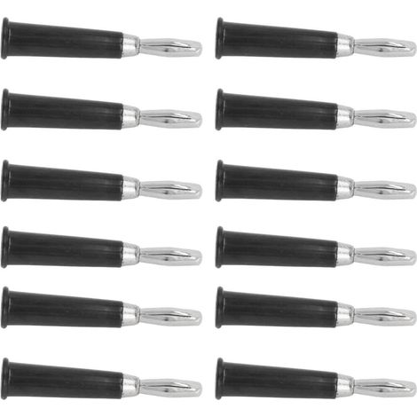 Lot de 100 connecteurs de batterie pour camion en alliage laiton-zinc, soudés ABS, noirs, de 4 mm, en forme de corne et de fiche banane (1/5)