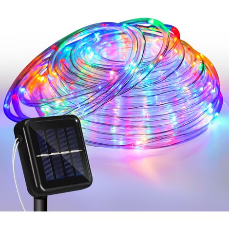 SWANEW Tubo flessibile per luce solare Tubo luminoso a LED Catena luminosa per esterni Rete luminosa RGB 20M (1/5)
