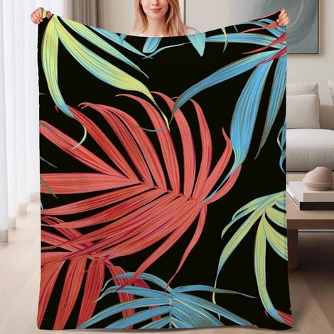 Couverture de lit en polaire, microfibre douce et confortable légères toutes saisons, décoration de salon, cadeau idéal pour femmes et hommes, 6080 pouces (1/4)