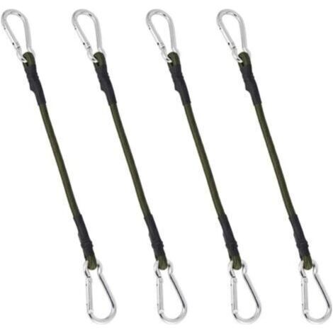 Lot de 4 tendeurs résistants de 30 cm pour camping, bagages, voyages (1/4)