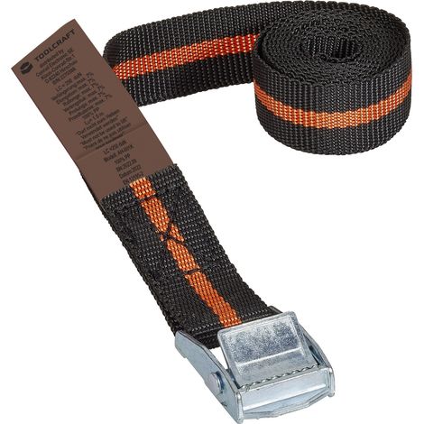 TOOLCRAFT TO-6811758 Klemmgurt Zugkraft LC Niederzurren (einzeln/direkt)=125 daN (L x B) 1.5 m x 25