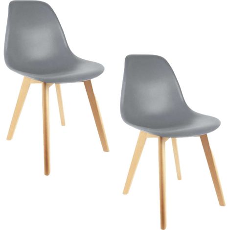 Lot de 2 chaises design scandinave à coque HOLGA (1/4)
