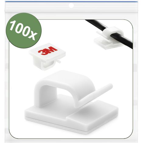 Quadrios 25CA751 Kabelclip selbstklebend 25CA751 Bündel-Ø-Bereich 1 bis 7 mm   Weiß 100 St.