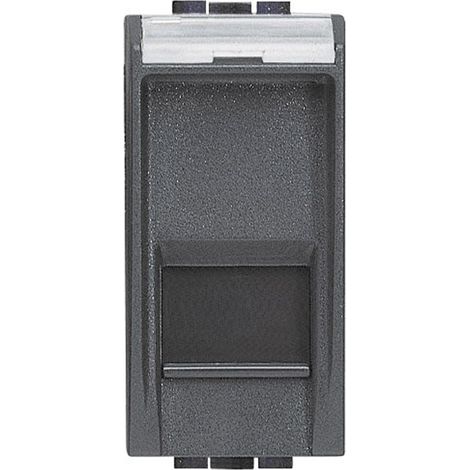 Prise RJ 45 Livinglight Cat. 6A STP Anthracite 1 module BTICINO L4279C6A (1/2)