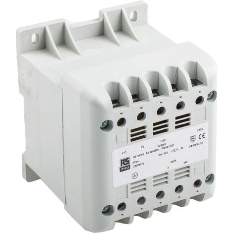 Transformateur à montage panneau, Vin 230V c.a., Vout 24V c.a., 40VA ( Prix pour 1 ) (1/3)