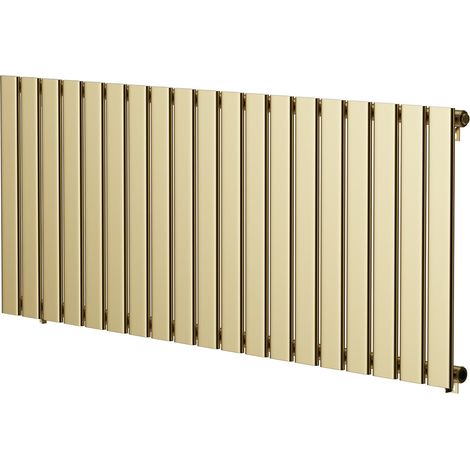 Hudson Colore Brushed Brass 600mm x 1440mm Horizontal Single Panel Radiator (1/5)