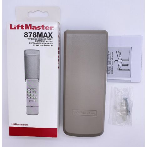 Clavier à code pour porte de garage 877MAX 878MAX, compatible 376LM 377LM 976LM 977LM, système d'accès sans fil (1/5)