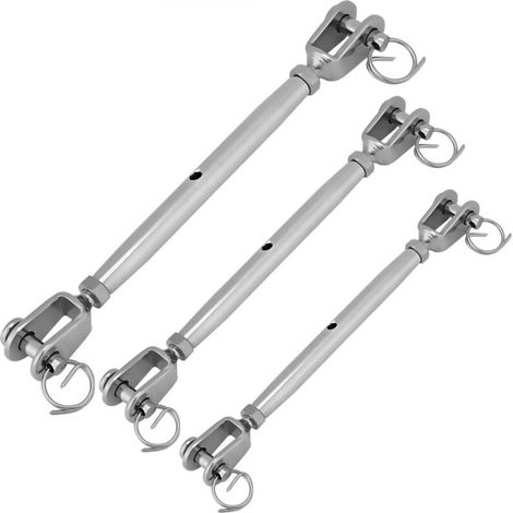 Tendeur Zoternen, tendeur à mâchoires fermées en acier inoxydable 304, tendeur de courroie M5 M6 M8 M10 M12 pour bateaux (M5) (1/5)