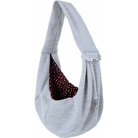Sac de Transport pour Chat/Chien, Single-épaule Sling Sac de Transport pour Chien et Chat Animaux de Compagnie Sling Sac Transporteur Titulaire, Gris,28X46cm (1/4)