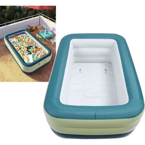 Piscine Gonflable pour Adultes et Enfants PVC Refortifié 3 Couches Piscine Extérieure Gonflable pour Fête Aquatique Jardin Lawn 527L